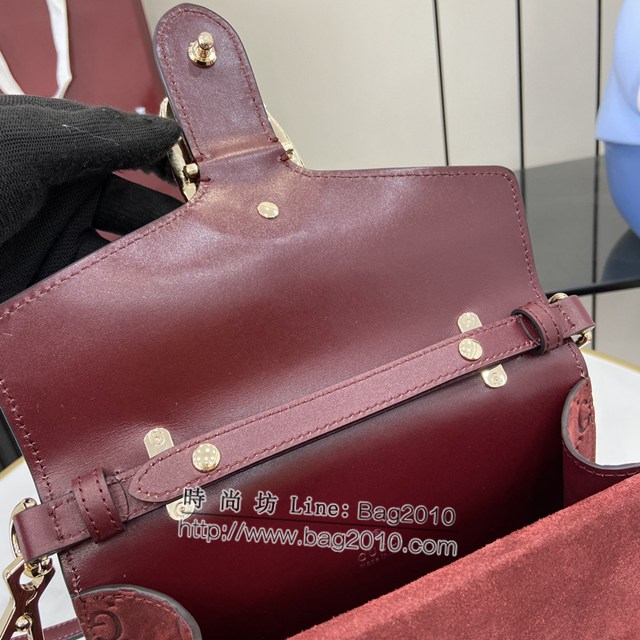 Gucci專櫃古馳經典Dionysus系列迷你手提包女士肩背包 jh2354型號：813400